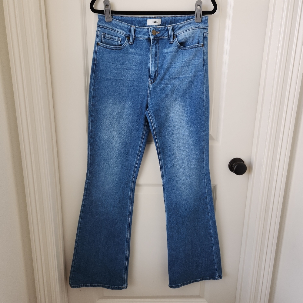 Just Black Blue Flare Wide Leg Jeans
